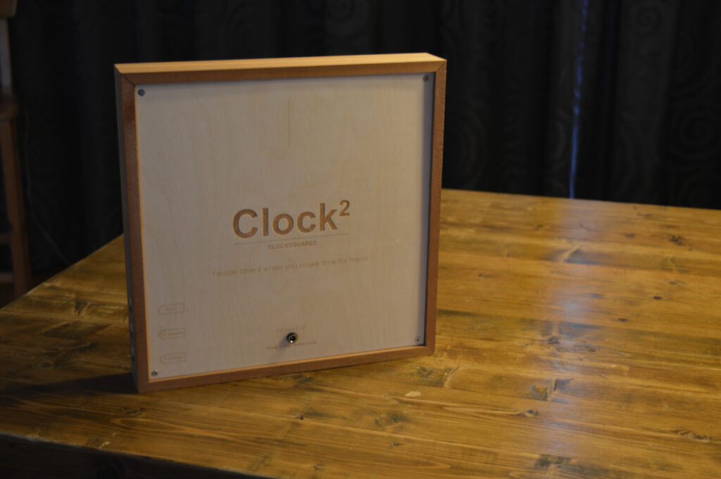 Back view of ClockSquared